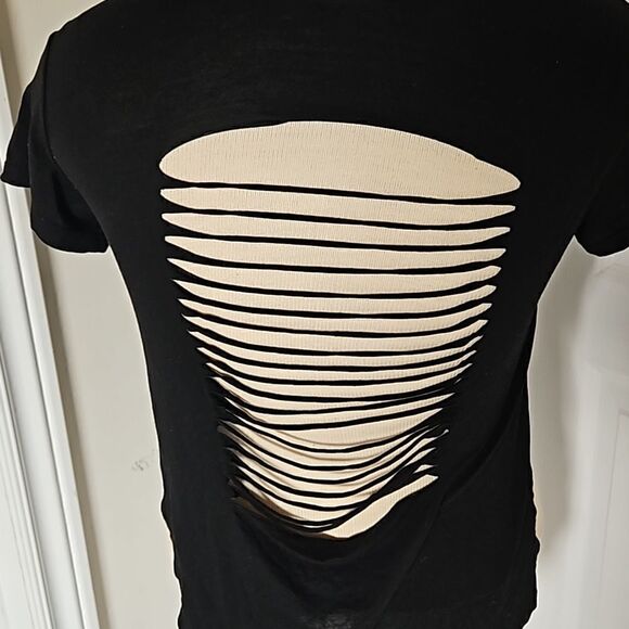 H&M Women's Bundle Of 2 Top Polka Dot Ruffles Sleeves Black/White - Picture 7 of 16